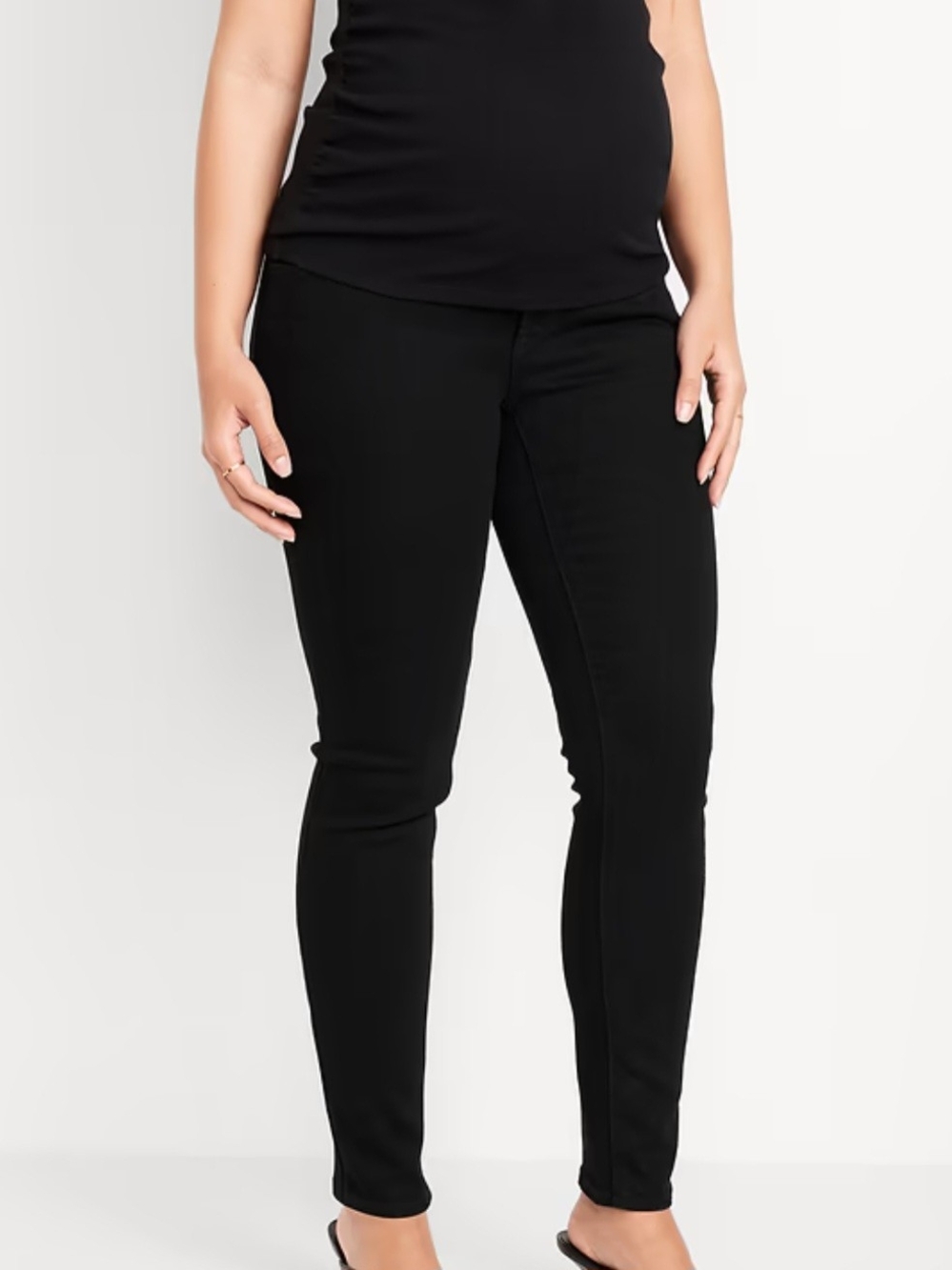 Old Navy Womens Size 14 Black Maternity Full Panel Wow Skinny Jeans